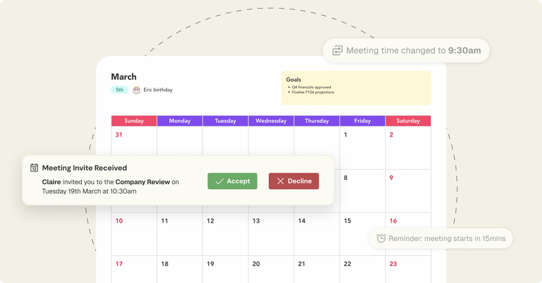 Service – Calendar Management